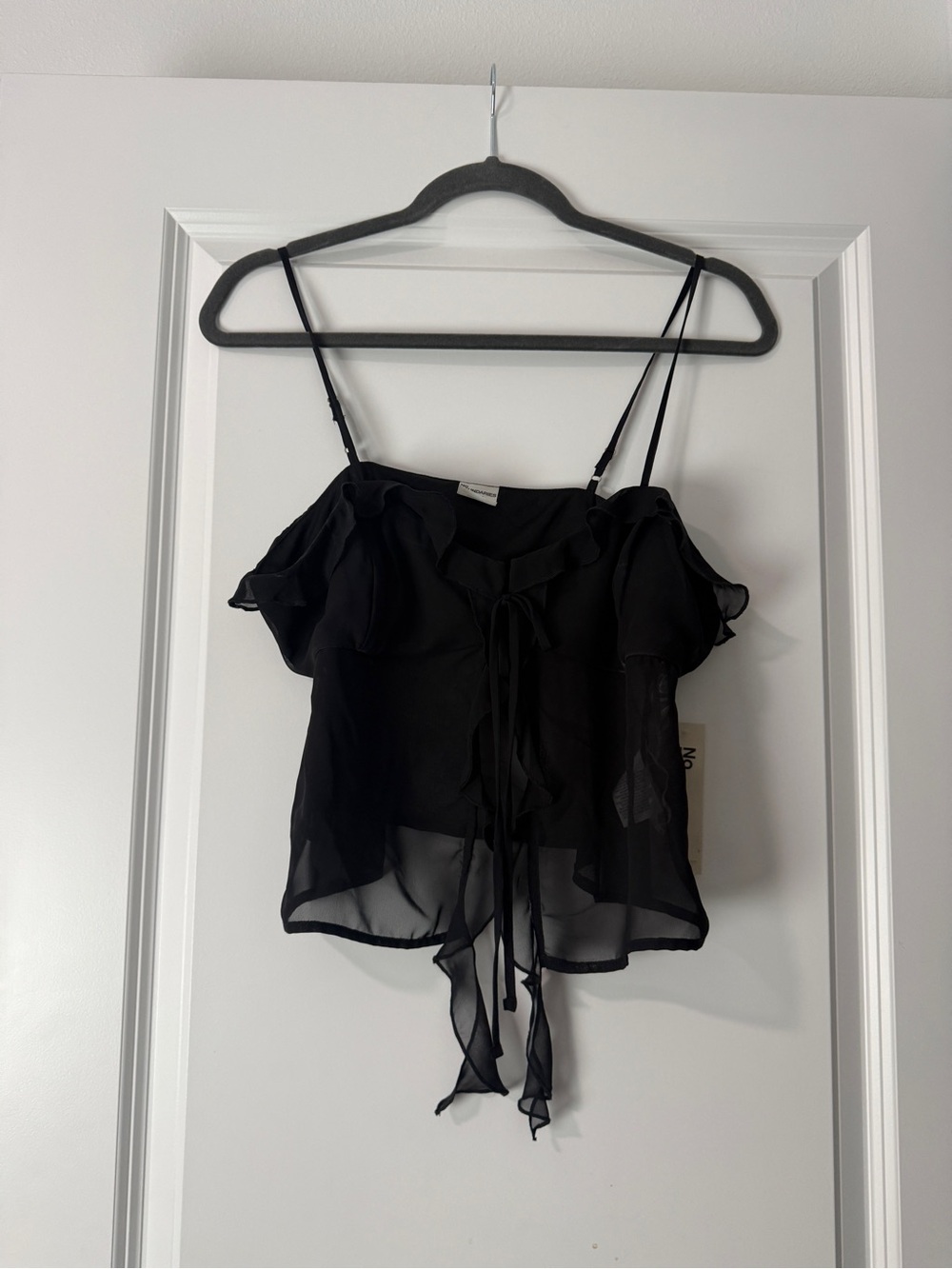 Black Ruffle Blouse - Picture 5 of 5